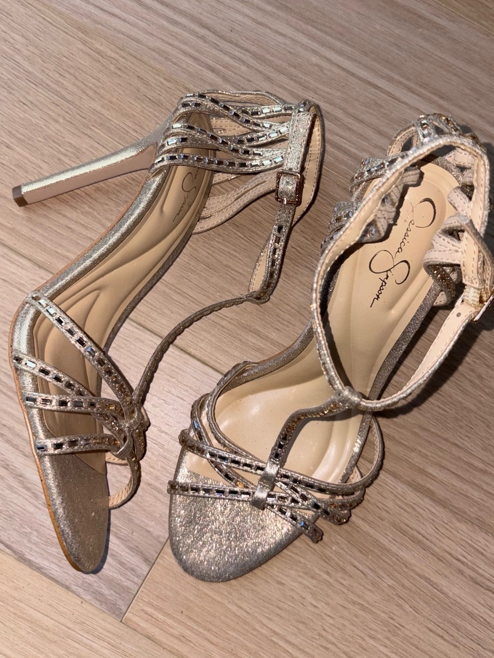 Glitzy Strappy High Heels